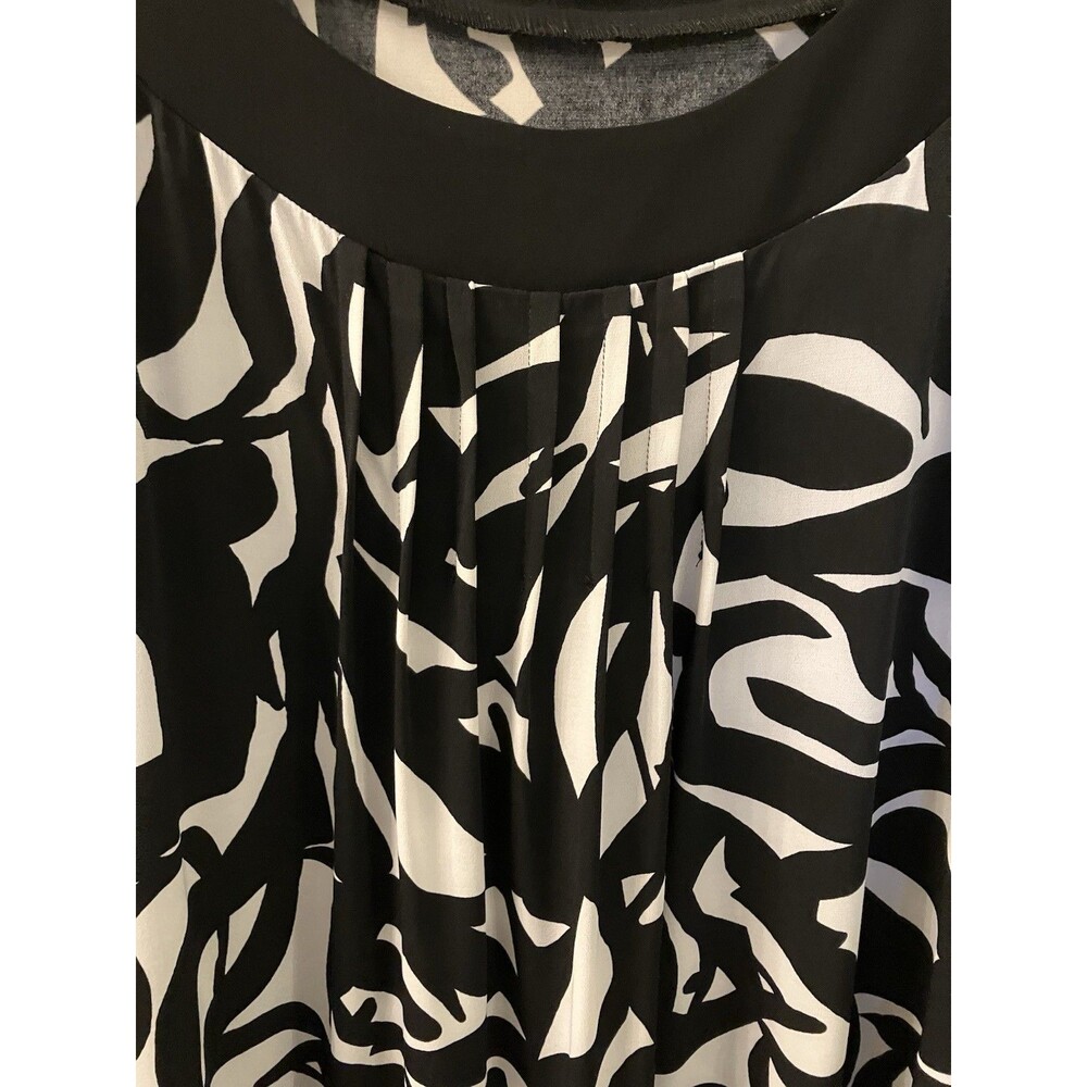 Coldwater Creek Black/White Geometric Tunic Dress Size XL - Picture 5 of 8